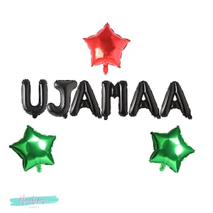 Kwanzaa Decorations, Ujamaa Balloon Banner, Kwanzaa Balloons, Celebrate Kwanzaa, Kwanzaa decor, Kwanzaa Banner, Kwanzaa Sign
