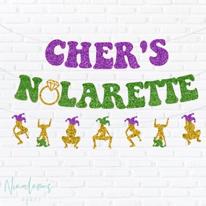 NOLA Bachelorette Party Banner, Custom Nolarette Banner, Mardi Gras Bachelorette Banner, New Orleans Bachelorette Party, Nola Bachelorette