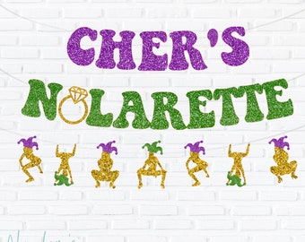 NOLA Bachelorette Party Banner, Custom Nolarette Banner, Mardi Gras Bachelorette Banner, New Orleans Bachelorette Party, Nola Bachelorette