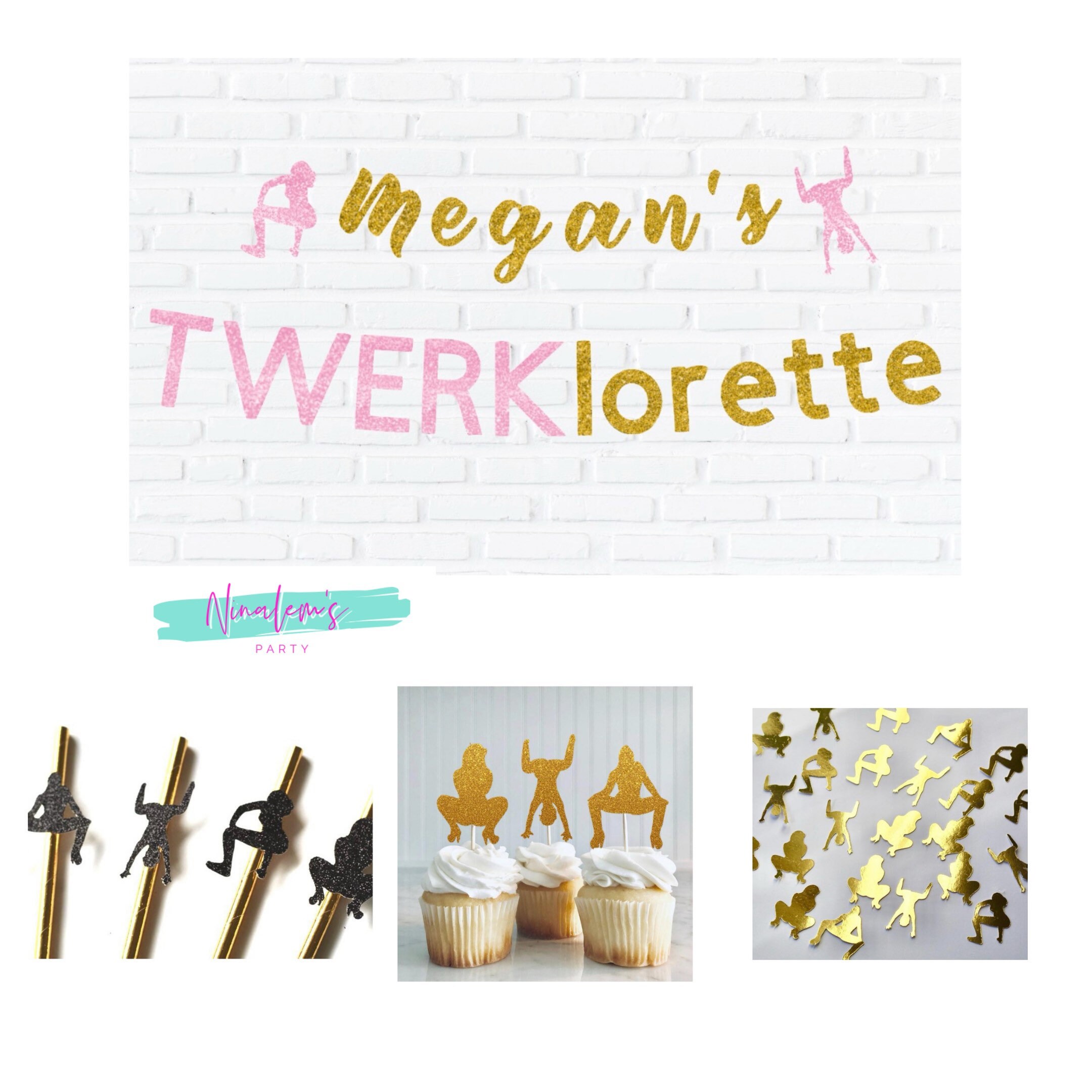 Bachelorette Party Cupcake Toppers Stripper Cupcake Toppers Etsy