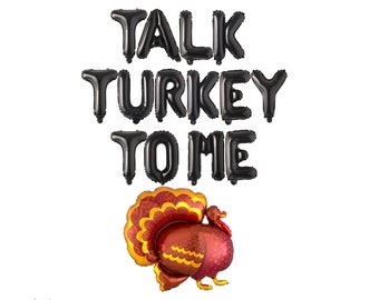 "Talk Turkey To Me" Thanksgiving Banner - Festive Holiday Decor For Mantle, Wall, Or Party - View #7