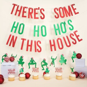 Christmas Decorations, Theres Some Hos In This House Party Package, Christmas Party Supplies, Friendsmas Party Decor,  Funny Christmas