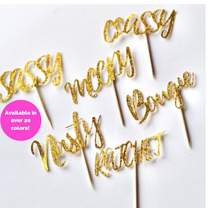 Savage Birthday Cupcake Toppers, I&#39;m a Savage Classy Bougie Ratchet, CupCake Topper,-12 Toppers
