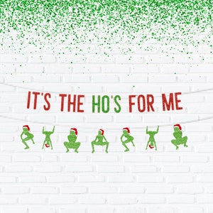 Friendsmas Decorations,It's The Hos For Me Banner, Funny Christmas Party Decorations, Funny Christmas Decorations, Funny Christmas Banner,