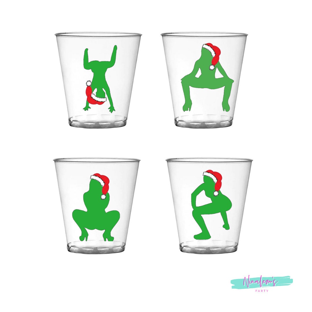 Friendsmas Decorations, Funny Christmas Shot Glasses, Twerk Shot