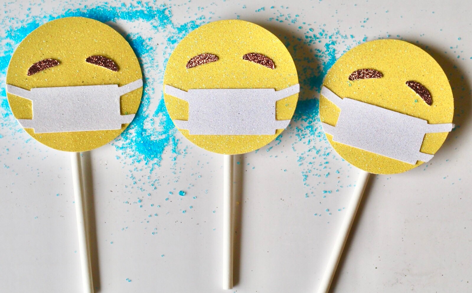 Quarantine Birthday, Face Mask Cupcake Toppers, Social Distancing Bir…