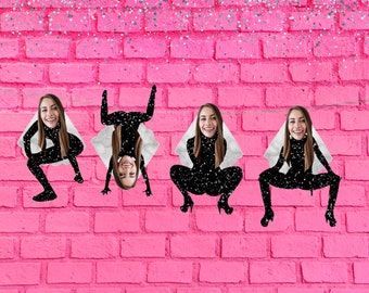 Bachelorette Party Decorations, Funny Bride Twerk Face Banner, Custom Bride Face Banner, Face Banner,  Personalized Bachelorette Banner,