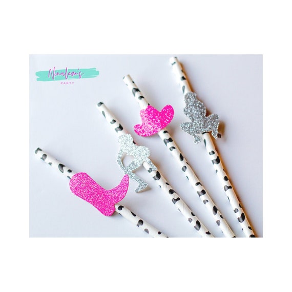 Space Cowgirl Bachelorette Party Straws Nash Bash Cowgirl Etsy 日本