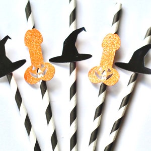 Halloween Bachelorette Party Decorations, Witch Bachelorette, Halloween Bachelorette straws