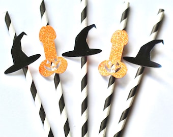 Halloween Bachelorette Party Decorations, Witch Bachelorette, Halloween Bachelorette straws