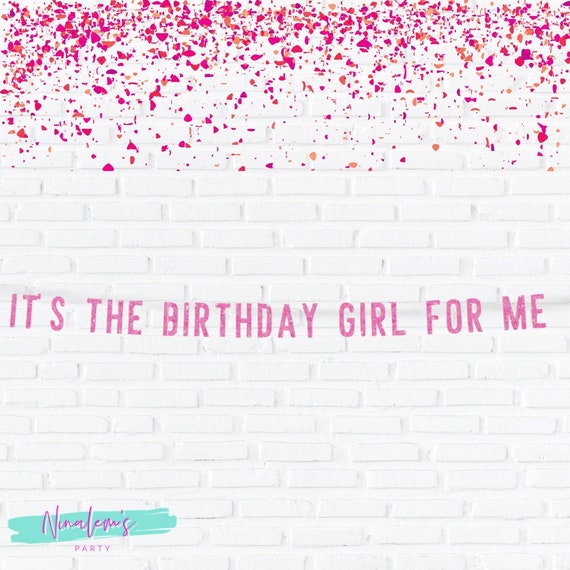 Hot Girl Birthday Banner Pink Glitzer – Lustiges Party-Banner Für Frauen, 21. Oder 30. Geburtstag, Foto-Backdrop & Deko