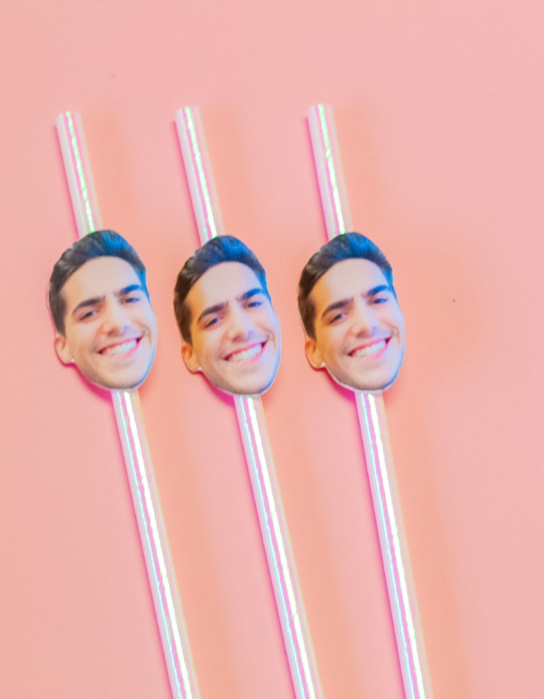 Bachelorette Party Decorations, Groom Face Straws, Bachelorette Party Favors, Funny Bachelorette Party, Hen Party Decor, TWELVE 12 straws bild 3