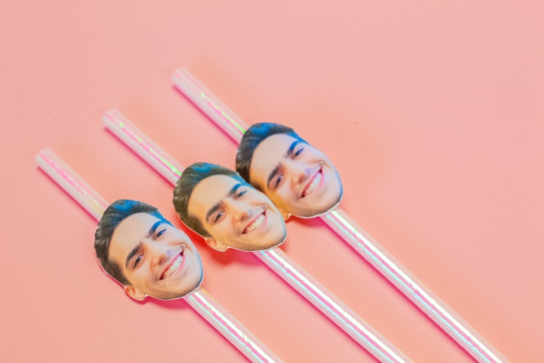 Bachelorette Party Decorations, Groom Face Straws, Bachelorette Party Favors, Funny Bachelorette Party, Hen Party Decor, TWELVE 12 straws bild 5