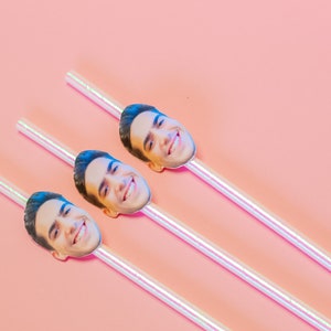 Bachelorette Party Decorations, Groom Face Straws, Bachelorette Party Favors, Funny Bachelorette Party, Hen Party Decor, TWELVE 12 straws bild 2