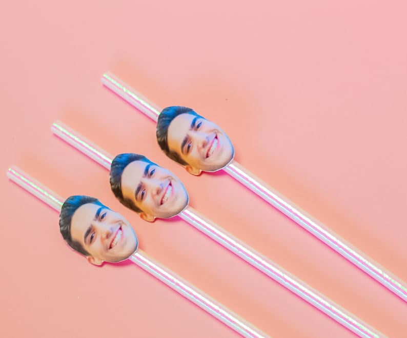 Bachelorette Party Decorations, Groom Face Straws, Bachelorette Party Favors, Funny Bachelorette Party, Hen Party Decor, TWELVE 12 straws bild 2