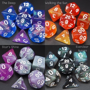 HD Mystery Set, Set of 7 Polyhedral, D&D and Tabletop Games