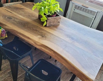 Live Edge Dining Table Etsy