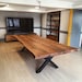 Black Walnut Slab Dining Table,Live Edge Custom,Walnut dining table,Conference table,Kitchen table,Farmhouse Dining Table,Large Rustic Table 