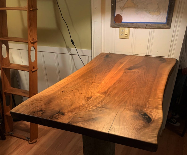 Live edge dining table,Custom Walnut Single Slab,Rustic Walnut Table,Conference Table,Live Edge Black Walnut Top,Kitchen table,Modern table 