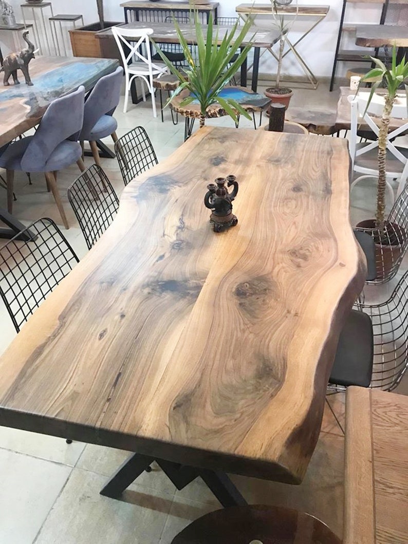 Solid American Black Walnut,Walnut coffee table,Walnut Desk Live Edge,Live Edge Black Walnut Kitchen Table,Dining Table,Industrial Table 