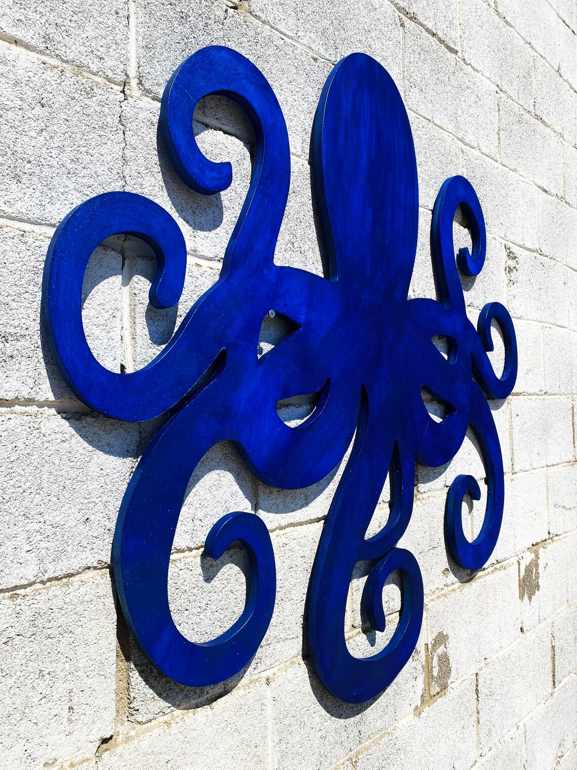 Wood Nautical Decor Large Octopus Octopus Wall Decor Etsy