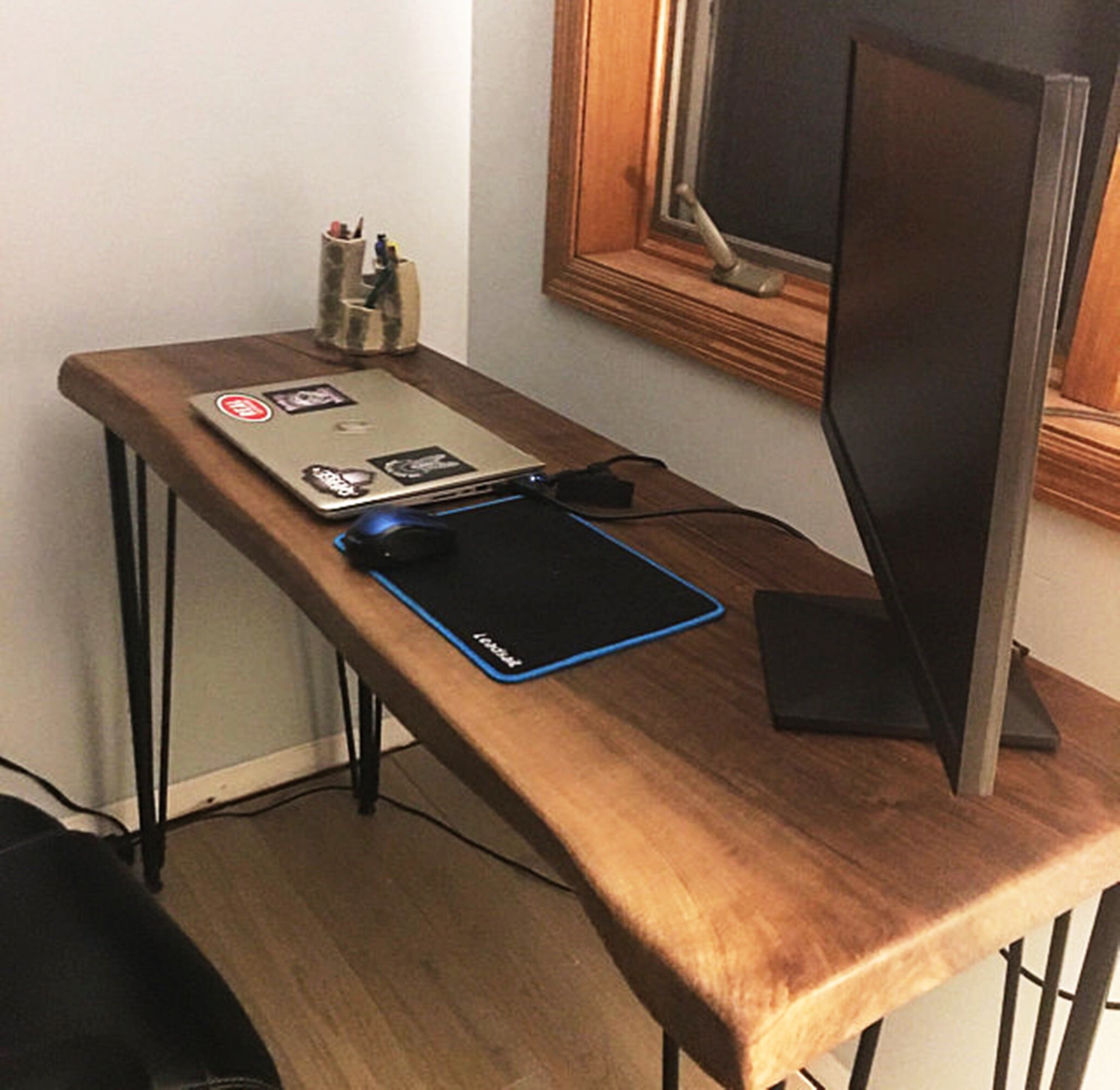 Rustic Wooden Coffee Tableblack Walnut Tablesofa Table Live Etsy UK