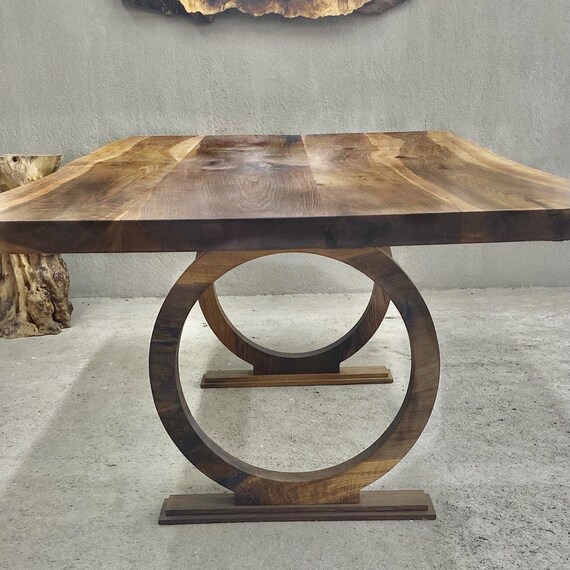 Table Leg Wood Dining Table Legs Walnut Wood Base Modern Etsy