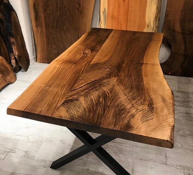 Live Edge Dining Table Dining Table Kitchen Table Live Edge Etsy