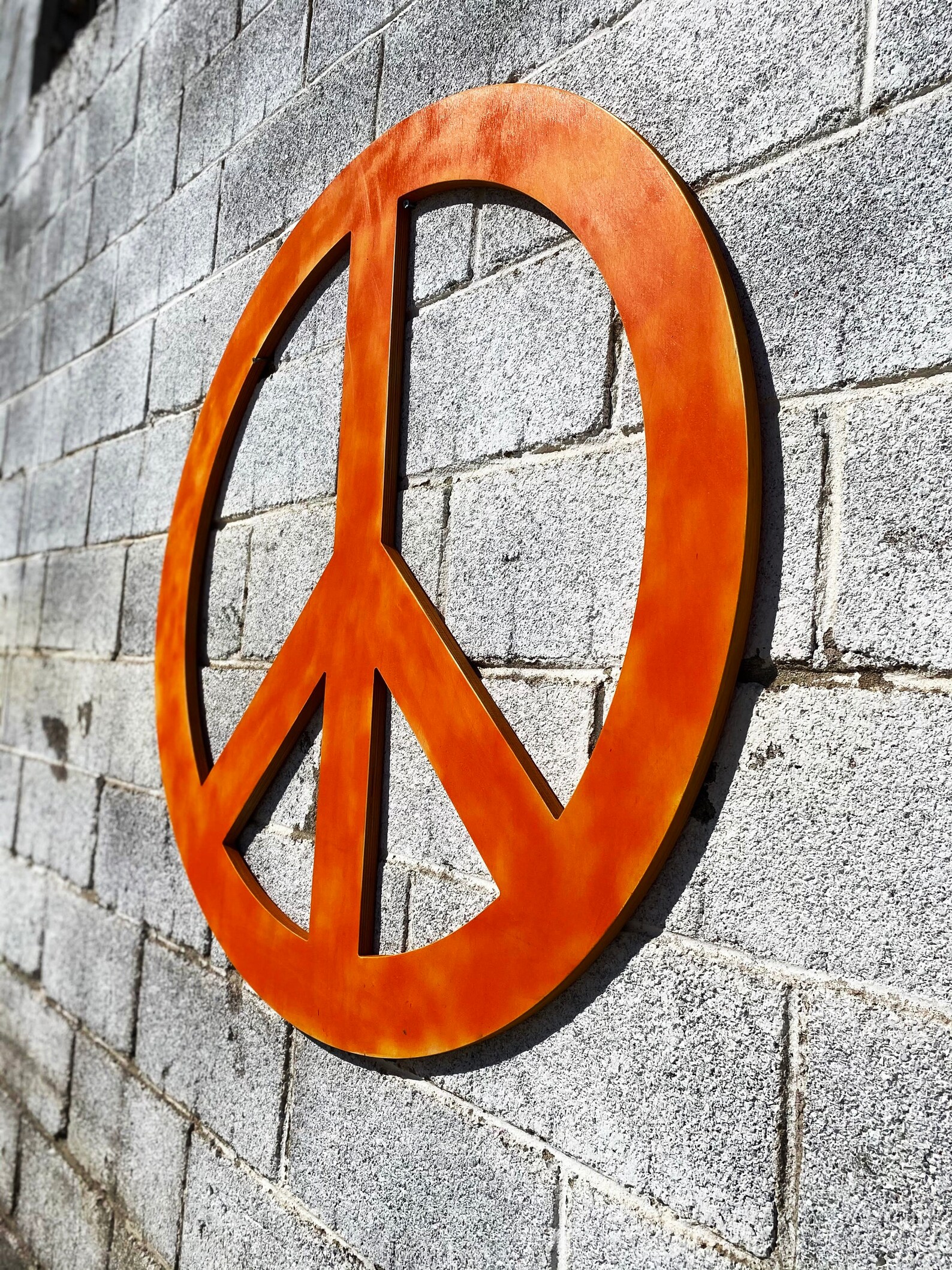 Boho Wall Decor Big Peace Sign Wall Art Reclaimed Wood Hippie Etsy