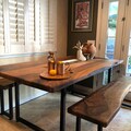 Wooden Sofa Bar Table,Walnut Table and Bench Set,Industrial Wood Bar Table,Walnut Long Sofa Table,Buffet Table,Meeting Table,Custom Table