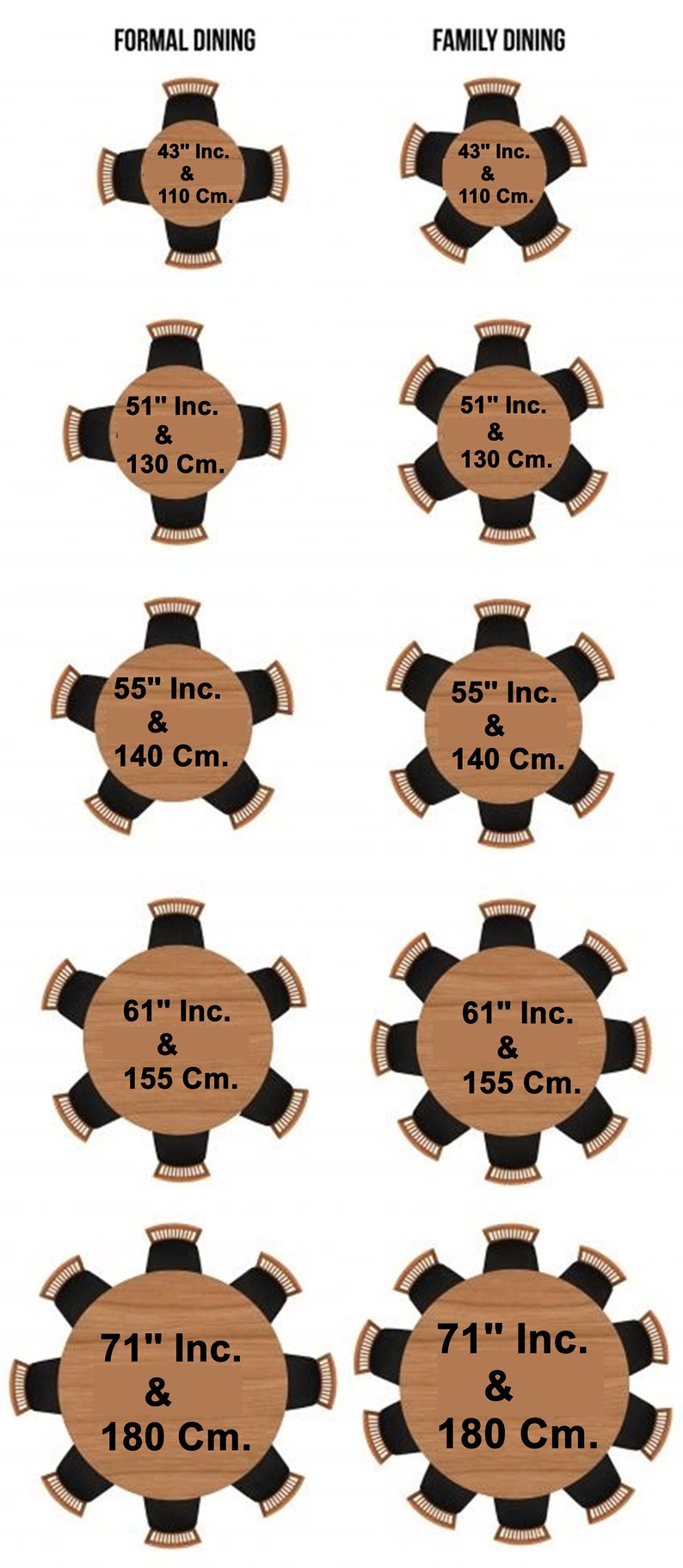 Mid Century Round Table Large Solid Walnut Wood Dining Table Etsy