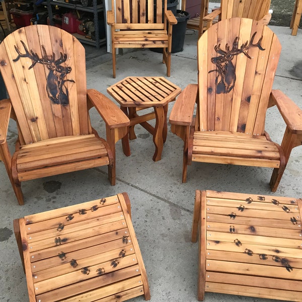 Custom Engraved Cedar Adirondack Chairs