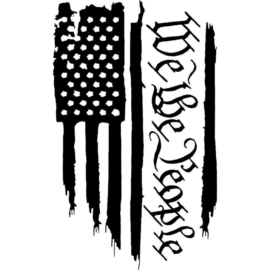 Vinilo Decorativo 'We The People' Para Coche - Troquelado, Adhesivo, Diseño Blanco, Hecho En EE.UU.