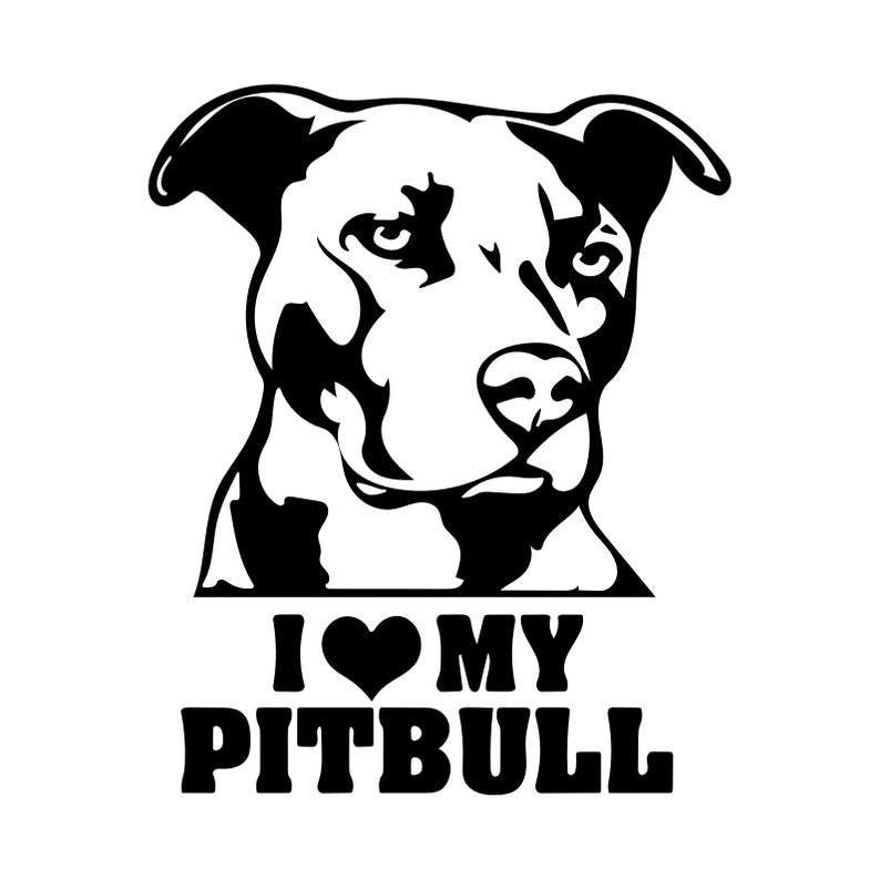 I Love My Pitbull SVG Digital Download PNG EPS Jpeg - Etsy