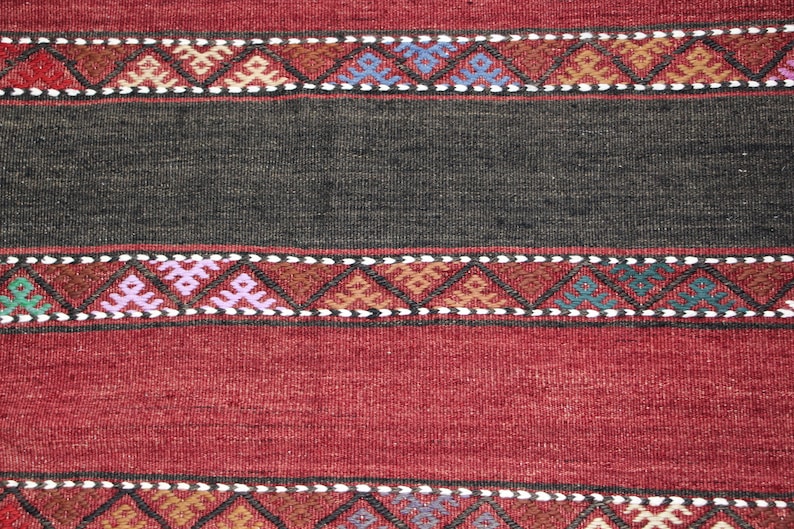 hallway rug Turkish runner Turkish rug handmade runner vintage runner colorful runner wool runner streaked runner 2.6 x 8.7 ft