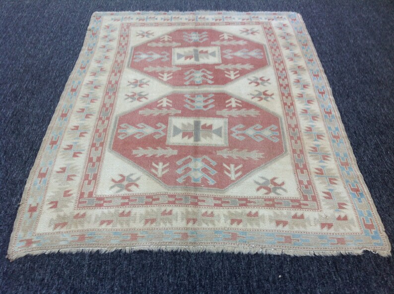interior design rug boho decor Turkish rug floor rug, bohemian rug vintage rug 4.7 x 6.1 ft wool rug handwoven rug rug area rug