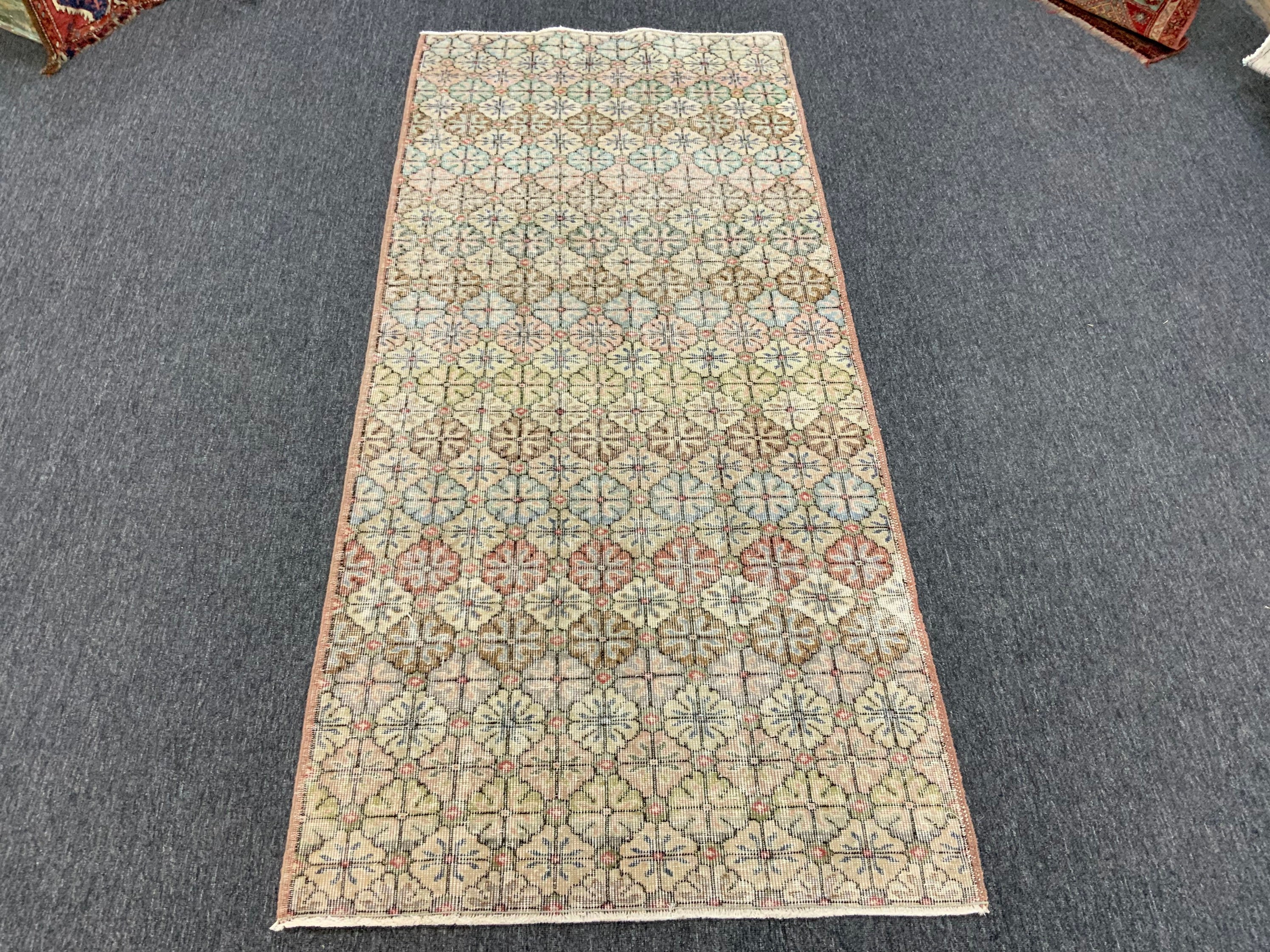 wool rug area rug,vintage rug handwoven rug 3.7 x 8.0 ft,oushak rug small rug floor rug wool rug rug Turkish rug bono rug