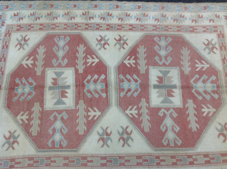 interior design rug boho decor Turkish rug floor rug, bohemian rug vintage rug 4.7 x 6.1 ft wool rug handwoven rug rug area rug