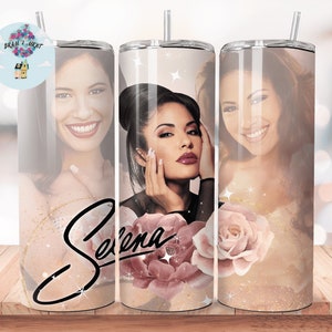 Selena Como La Flor Tumbler: 20oz/30oz Stainless Steel, Reusable Straw