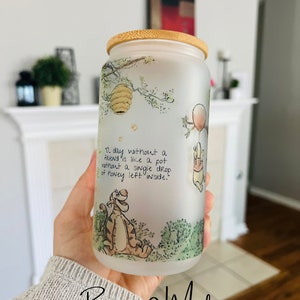 16 oz or 20 oz Winnie the Pooh Glass Can | Libbey Glass | Winnie Beer Can | Sublimation