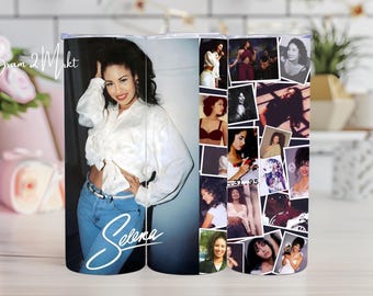 Selena Photo Tumbler: 20oz/30oz Stainless Steel, Reusable Straw