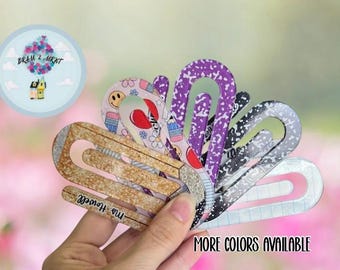 Personalized Teacher Bookmark Clip, Custom Name Acrylic Paperclip, Teacher Gifts