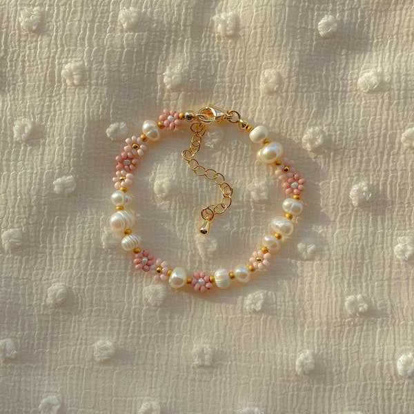 Pink Pearl Bracelet - Etsy