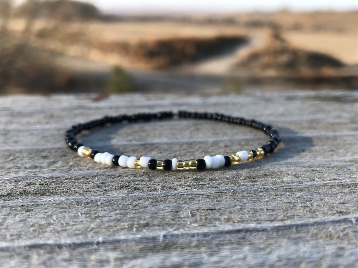 I Love You Morse Code Bracelet Seed Bead Stretch Bracelets Etsy