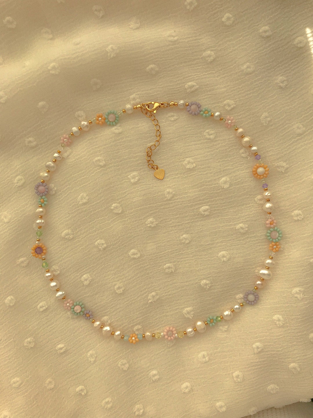 PENELOPE DELICATE STATION NECKLACE GOLD PEARL