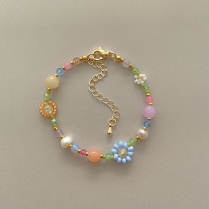 正規品・関税込み◆HEI◆flower ball bracelet Amazon.com: Niaspi Daisy Flower Bracelet for Women 18K Gold