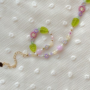 Meadow Necklace | Delicate Purple Flower Necklace | Dainty Handmade ...