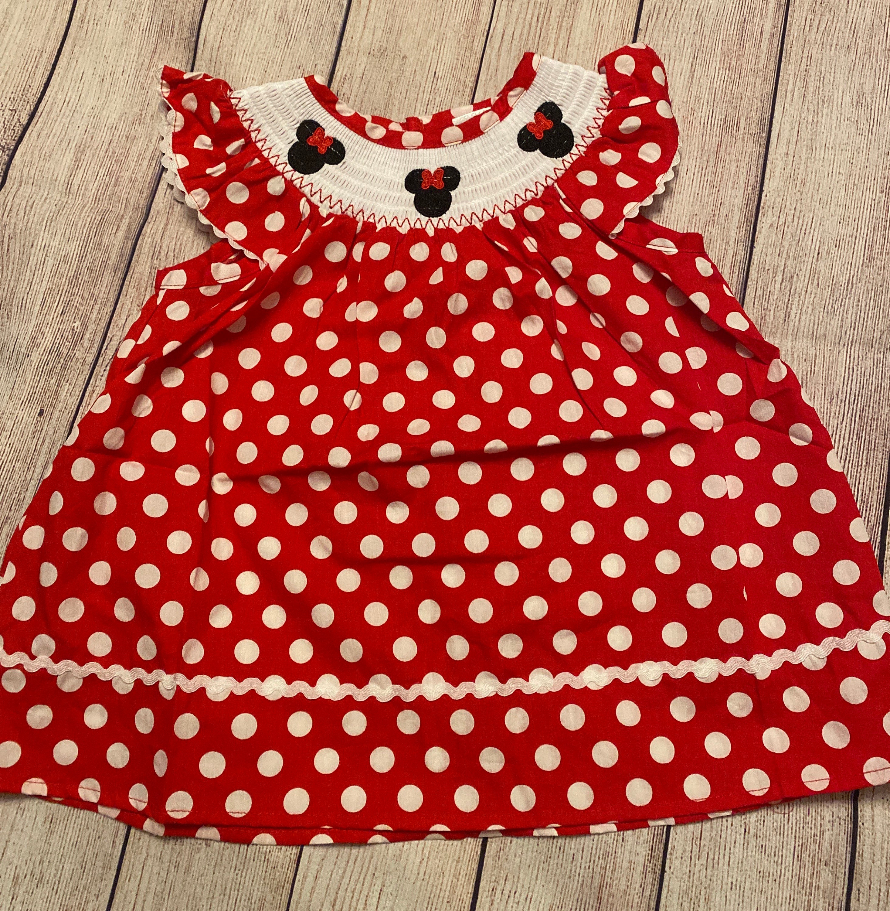 mickey mouse smocked dress