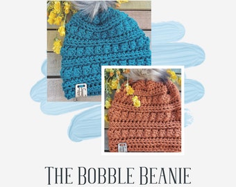 Custom Order Bobble Beanie, Bobble Beanie, Custom Beanie, Warm Beanie, Winter Beanie, Knit Beanie, Winter Hat, Crochet Beanie, Crochet Hat