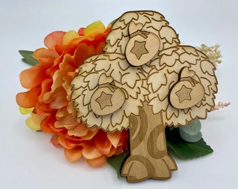4-in-1 Money Tree & Money Bag Wooden Magnet